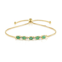 Sambia-Smaragd-Silberarmband