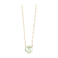 Grüner Amethyst-Goldhalskette