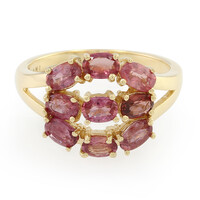 Nicht erhitzter Padparadscha-Saphir-Goldring (AMAYANI)