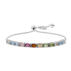 Edelstein-Silberarmband
