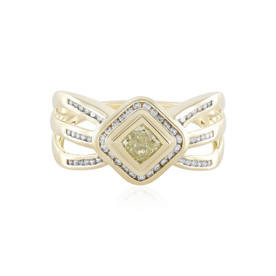 Gelber SI1 Diamant-Goldring (de Melo)