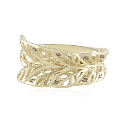 I2 Champagner-Diamant-Goldring (Ornaments by de Melo)