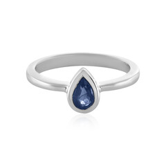 Blauer Saphir-Silberring