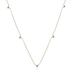 Himmelblauer I2 Brillant-Goldcollier (de Melo)
