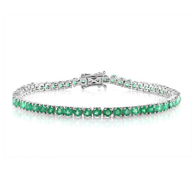 Brasilianischer Smaragd-Silberarmband