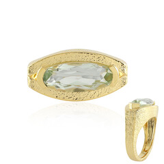 Grüner Amethyst-Silberring