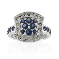 Blauer Saphir-Silberring (Annette classic)