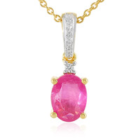 Pinkfarbener Madagaskar-Saphir-Silberhalskette