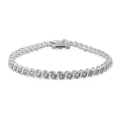 Himmelblauer Topas-Silberarmband