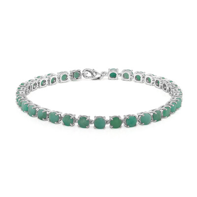 Brasilianischer Smaragd-Silberarmband