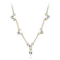 Weißer Topas-Silbercollier