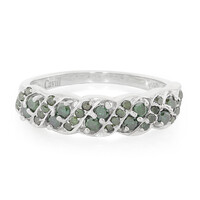 Fancy-Diamant-Silberring