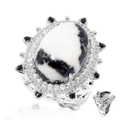 Zebra-Jaspis-Silberring (Dallas Prince Designs)
