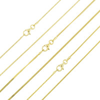 Silber-Kettenset - 11,4 g - 45, 50, 60 cm - vergoldet