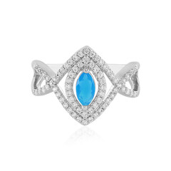 Äthiopischer Blauer Opal-Silberring