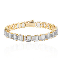Weißer Topas-Silberarmband