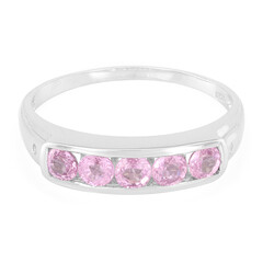 Pinkfarbener Ceylon-Saphir-Silberring