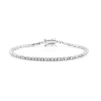 Weißer Topas-Silberarmband