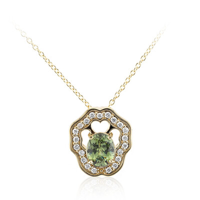 Madagaskar-Demantoid-Goldhalskette (de Melo)