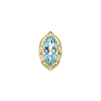 Himmelblauer Topas-Goldanhänger