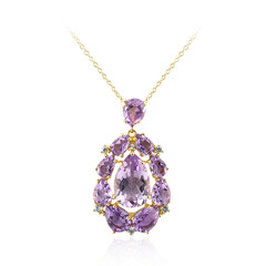Bolivianischer Amethyst-Silberhalskette