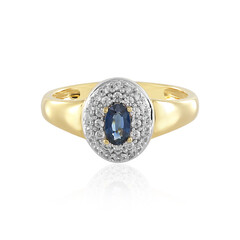 Blauer Saphir-Silberring