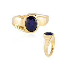 Blauer Madagaskar-Saphir-Silberring