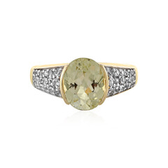 Kanariengelber Kunzit-Goldring
