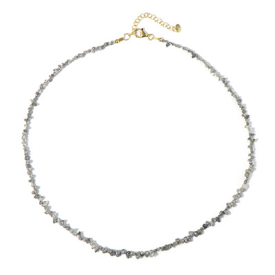 Silberfarbener Diamant-Silberhalskette