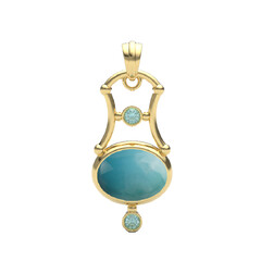 Larimar-Silberanhänger