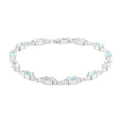 Himmelblauer Topas-Silberarmband