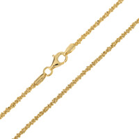 Silber-Criss-Cross-Kette - 6,9 g - 45 cm - vergoldet