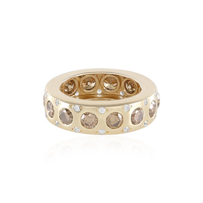 I3 Champagner-Diamant-Goldring (de Melo)
