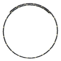 Schwarzer Hämatit-Stahlhalsreif (Riya)