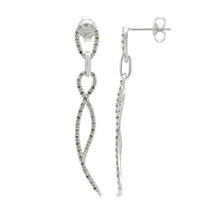 Fancy-Diamant-Silberohrringe