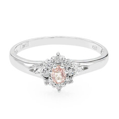 Padparadscha-Saphir-Silberring