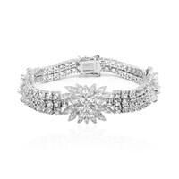 Weißer Topas-Silberarmband