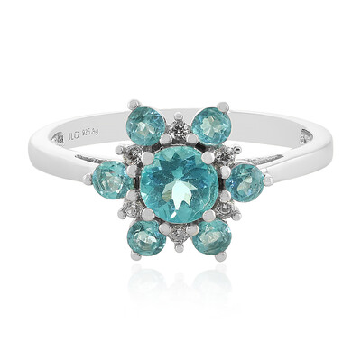 Blauer Apatit-Silberring
