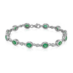 Sambia-Smaragd-Silberarmband