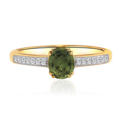 Grüner Queensland-Saphir-Goldring (Mark Tremonti)
