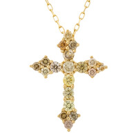 SI2 Fancy-Brillant-Goldhalskette (CIRARI)