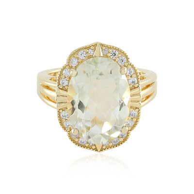 Grüner Amethyst-Silberring