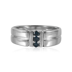 Himmelblauer I1 Diamant-Silberring