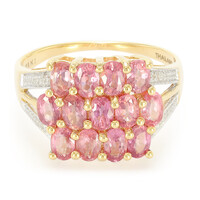 Nicht erhitzter Padparadscha-Saphir-Goldring (AMAYANI)