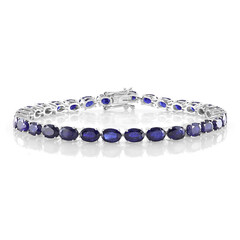 Blauer Madagaskar-Saphir-Silberarmband