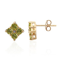 Burmesischer Peridot-Silberohrringe