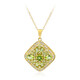 Burmesischer Peridot-Silberhalskette