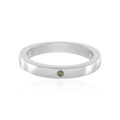Grüner I3 Brillant-Silberring