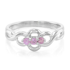 Pinkfarbener Ceylon-Saphir-Silberring