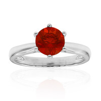 Mexikanischer Feueropal-Platinring